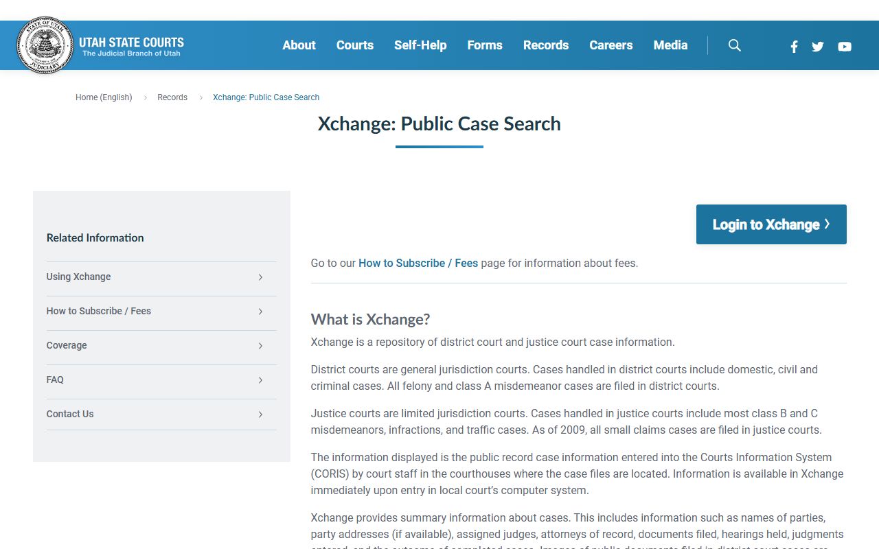 Utah Courts Xchange Piute County court records after arrest search